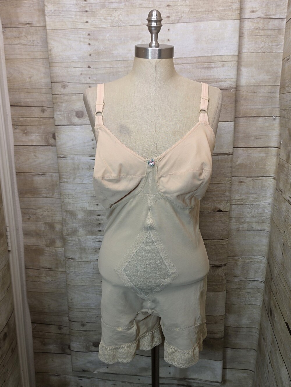 vintage open-bottom full body shaper girdle